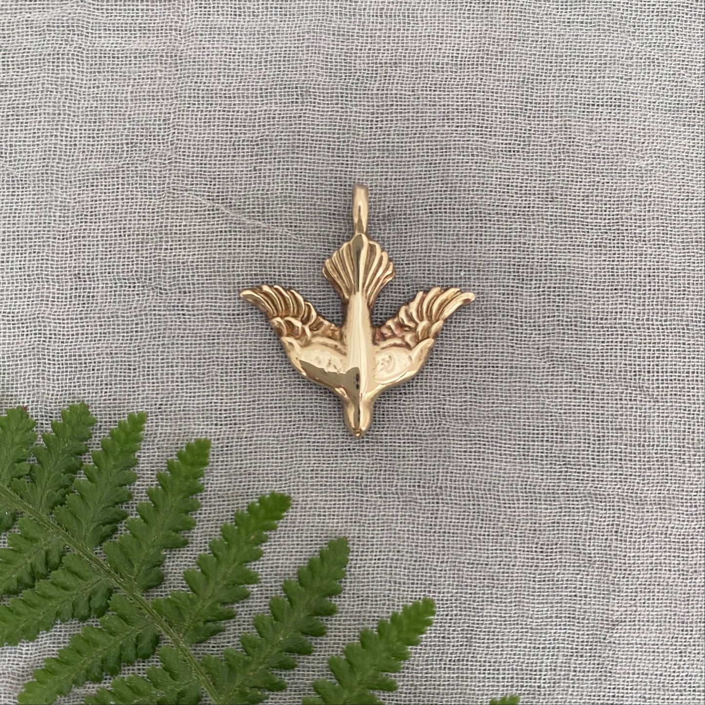 brass dove pendant