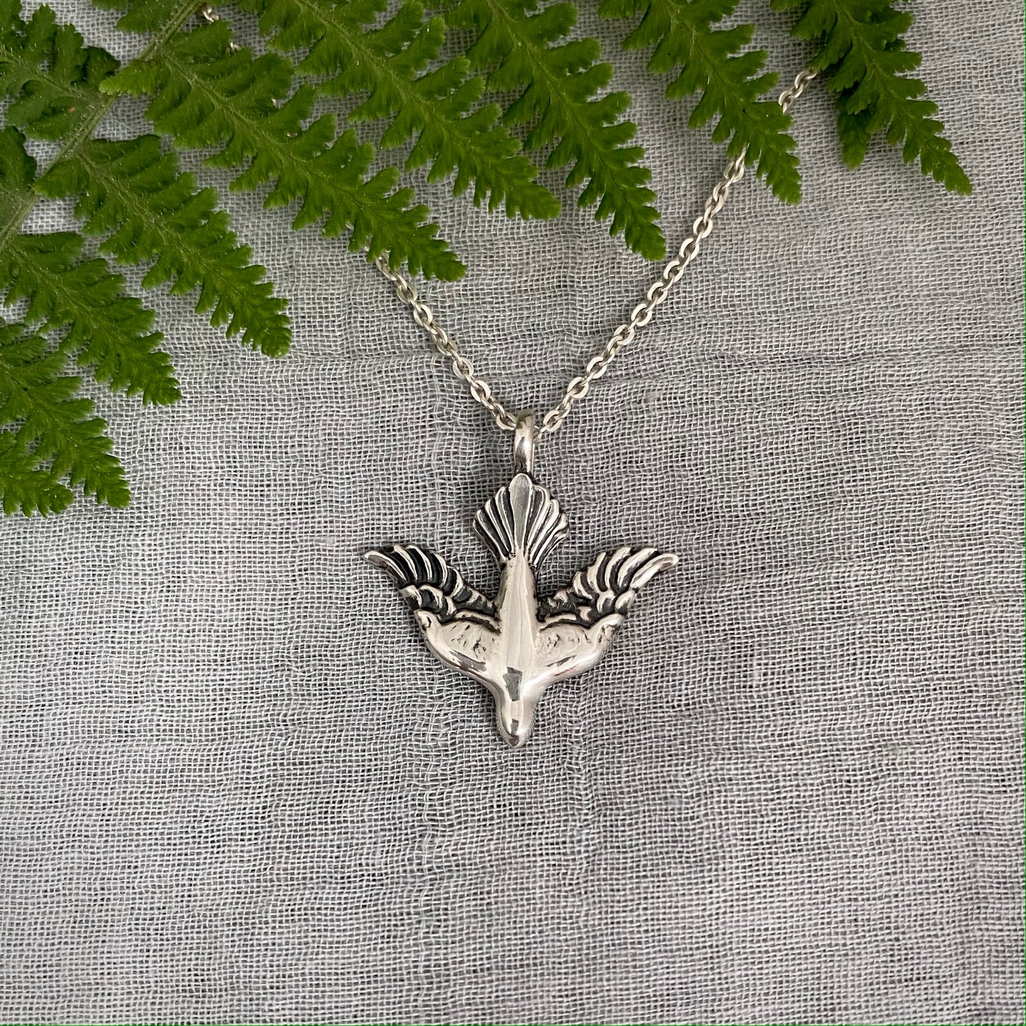 sterling silver descending Holy Spirit dove