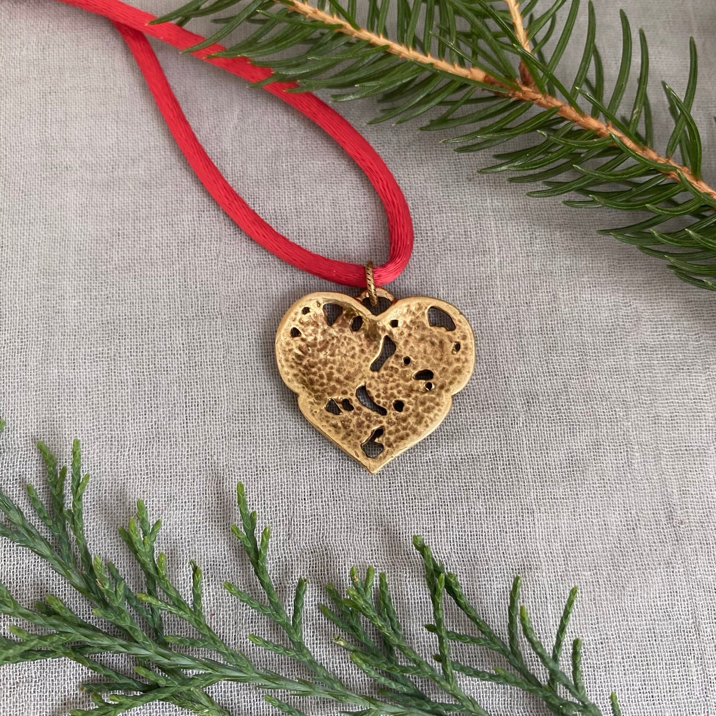 Small heart ornament for small Christmas tree