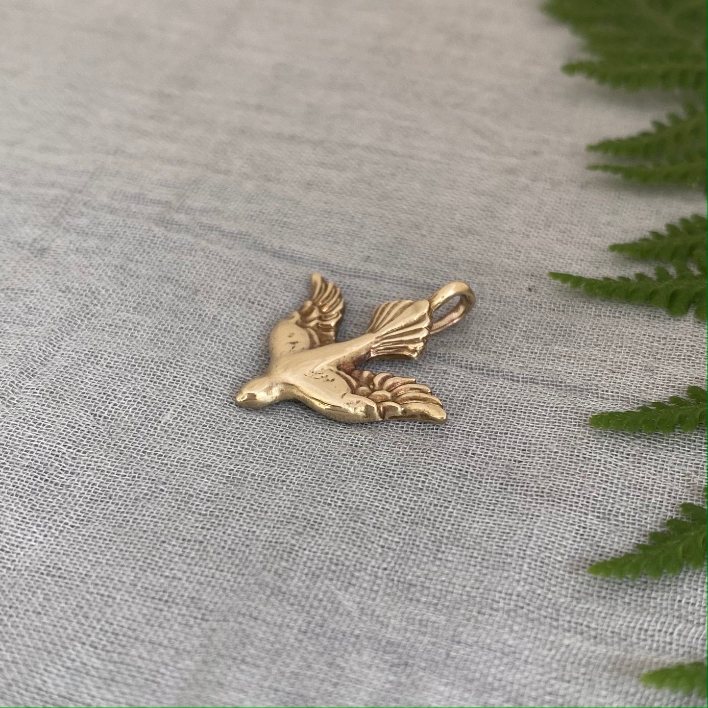 brass dove pendant