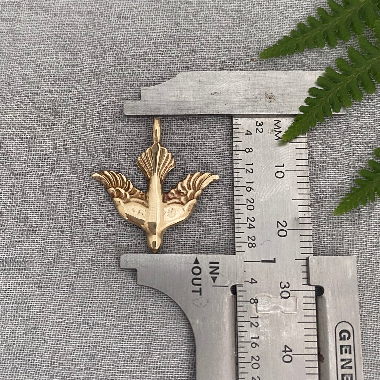 brass dove pendant