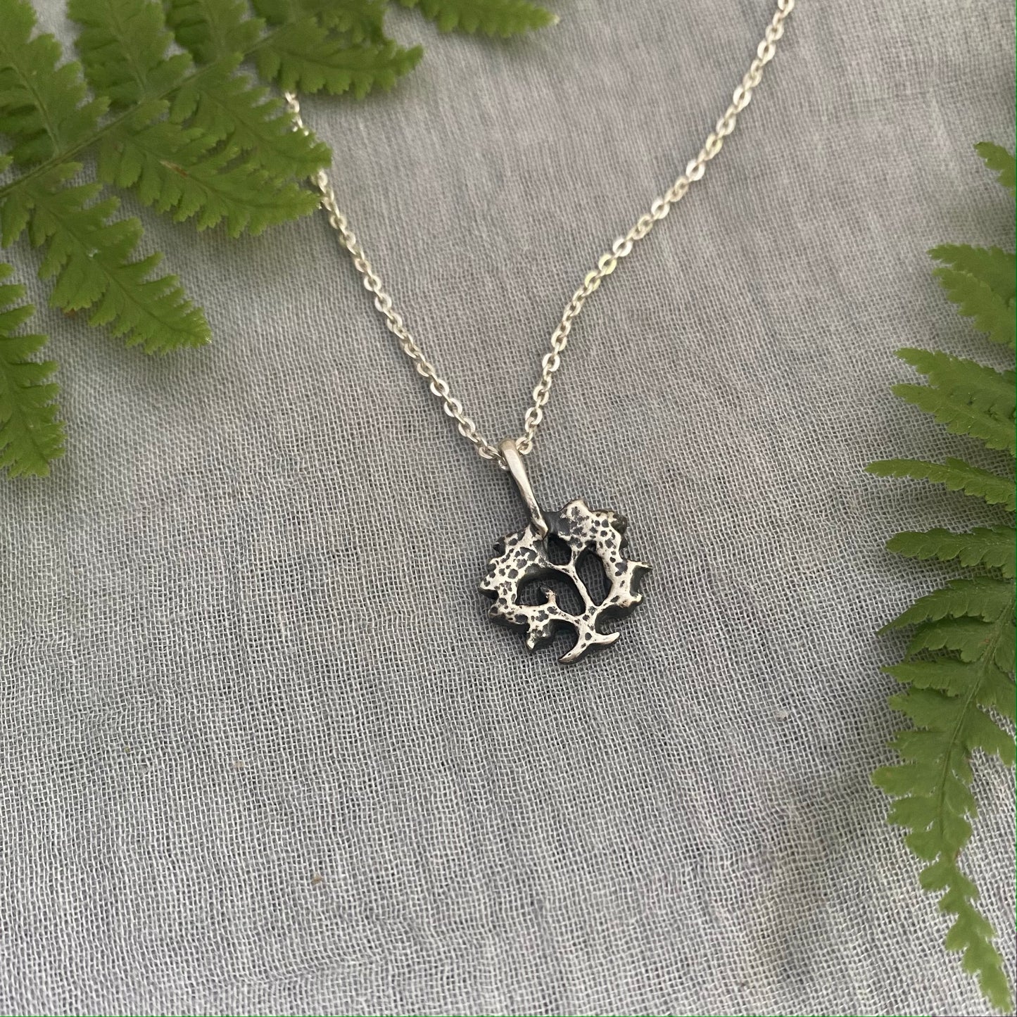 Tiny minimalist tree of life necklace in sterling silver