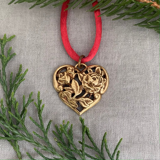 Small heart ornament for small Christmas tree